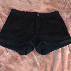 Black mid ride shorts
